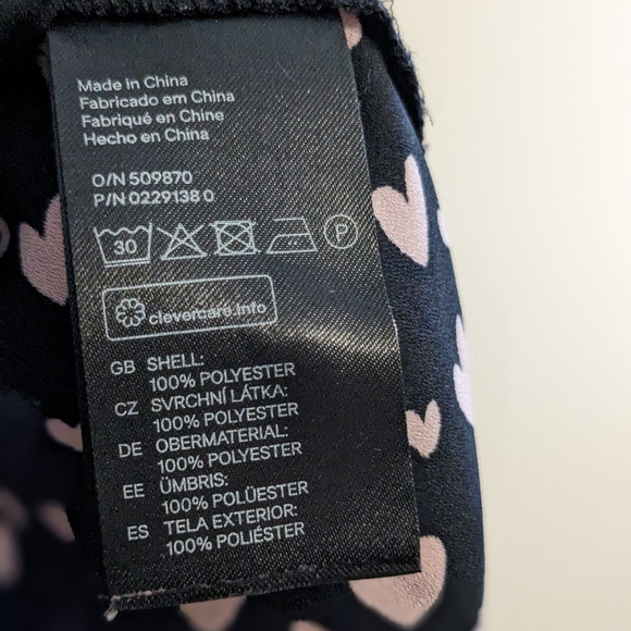 Divided H&M Polka Dot Heart Sheer Long Sleeve Top - Picture 6 of 8